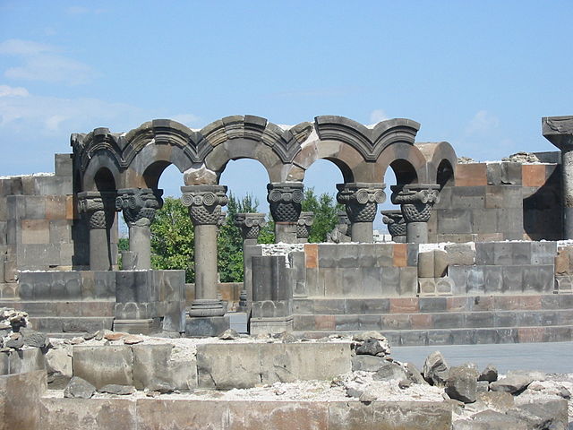 Reste der Kathedrale von Zvartnots