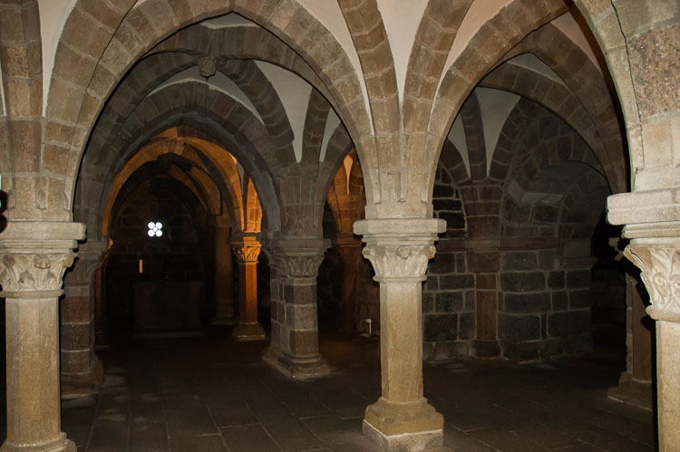 Krypta der St. Prokop-Basilika in Trebic (Weltkulturerbe der UNESCO)